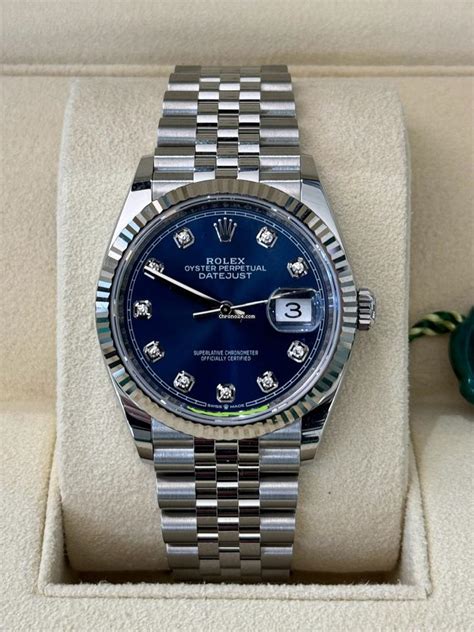 Rolex Datejust 36 NUOVO 2024 quadrante blu in diamanti